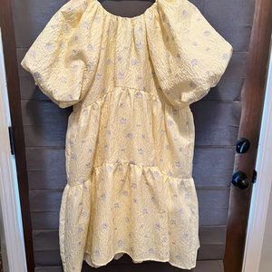 English Factory light yellow dress size XS